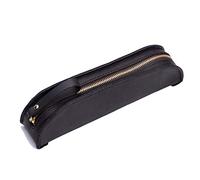ESTDKMNOS Astuccio per matite in pelle vintage, Astuccio for penne e matite in pelle con cerniera Multicolor 215x45x50mm(Black)