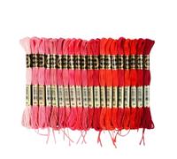 ESTDKMNOS filo ricamato multicolore Set di pezzi filo da ricamo arcobaleno for punto croce, stringhe artistiche, braccialetti dell'amicizia, 8 metri, 6 fili, ideale for arti e mestieri(Red A(20pcs))