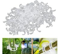 ESTDKMNOS Le Piante supportano Il Clip della vigna, Clip di Supporto for Piante a Traliccio in plastica da 50 Pezzi for Vite rampicante Pomodoro, Multicolore(White)