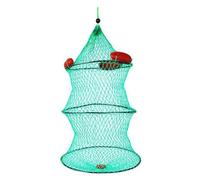 ESTDKMNOS pesca trappola per la rete di granchi, Trappola for esche da pesca Telescc Cesto for pesci galleggiante Mesh Kayak Multicolor 40-45 cm(Red,45cm)