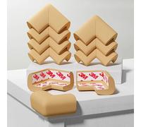 ESTDKMNOS Protezione degli Angoli dei mobili, Proteggi Angoli E Bordi Autoadesivi A Forma di L Multicolor 10 20 Pz for Mobile da Scrivania(Wood Color,10pcs)