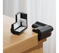 ESTDKMNOS Protezione degli Angoli dei mobili, Protezioni for Angoli e Bordi a Forma di L, Multicolori, in Diverse Misure(Black,8pcs)