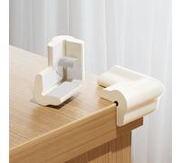 ESTDKMNOS Protezione degli Angoli dei mobili, Protezioni for Bordi angolari a Forma di L Multicolori, 20 Pezzi/8 Pezzi/2 m for Camino da Tavolo con Impatto AntiGraffio(off-White,20pcs)