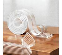 ESTDKMNOS Protezione degli Angoli dei mobili, Strisce angolari in Silicone Trasparente adesive Tavoli Armadi Pareti Bordi vivi 2-12 m(W:19mm/0.75in,10m/32.8ft)