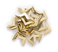 ESTDKMNOS Protezioni angolari Vintage, Protezioni angolari in Metallo Multicolore da 50 Pezzi da 17 mm for Libri, Album di Ritagli, Album e Altro Ancora(Gold)