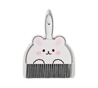 ESTDKMNOS tavolette e pennelli, Desk Broom Dustpan 2 PCS Cartoon Rabbit Bear Frog Pattern Boards Mini Multicolor(White)