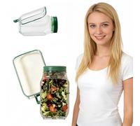 Este recipiente para ensaladas cuenta con una tapa a prueba de fugas, un diseño de apertura lateral y es un recipiente de alimentos portátil adecuado para uso en el hogar, al aire libre y de viaje.