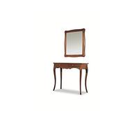 Estea Mobili - MOBILE TAVOLO CONSOLLE IN LEGNO CON SPECCHIERA ARTE POVERA - 537 538