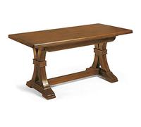 Estea Mobili - TAVOLO LEGNO RETTANGOLARE ALLUNGABILE MASSELLO NOCE ARTE POVERA L 180/360x100 - 111004465514