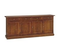 EsteaMobili - Mobile CREDENZA 4 Ante Legno col Noce Scuro Arte POVERA - 110929090407 - Come Foto
