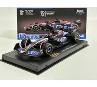 Esteban Ocon con Casco Renault Alpine A524 Scala 1:43 Burago 38220 Metallo