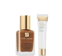 Estee Lauder Double Wear Stay-in-Place Makeup & Double Wear Smooth and Blur Primer Bundle (Various Shades) - 5W1.5 Cinnamon 5W1.5 Cinnamon