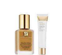 Estee Lauder Double Wear Stay-in-Place Makeup & Double Wear Smooth and Blur Primer Bundle (Various Shades) - 4W2 Toasty Toffee 4W2 Toasty Toffee