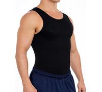 Esteem Apparel Shirt Dimagrante Petto & Body Shaper Compressione Originale Max Uomo (Nero, 3X-Large)