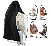 Estefanlo Copertura per sedia a uovo, impermeabile, resistente, da appendere, con cerniera, in tessuto Oxford 210D, per esterni, 115 x 190 cm