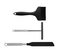 Estenditore Pancake - 3 Pezzi Silicone Crepe Exployer E Spatola Set Con Raschietto E Pennello | Strumenti Per Cottura Resistenti Al Calore Per Friggere, Principianti, Custodie