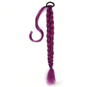 Estensione a coda di cavallo, lunghezza 60 cm, adatta per cosplay, costumi per bambini (ad esempio diavoli), anime, giochi di ruolo, carnevale, feste e altre occasioni. Include una lunga treccia viola