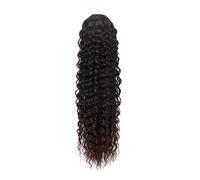 Estensione coda di 24 Inch Curly Ponytail Extensions,Synthetic Deep Wave Drawstring for Black Women,Human with Clip In Thick Ponytail Hair Hairpiece(1BT33)