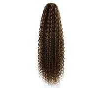 Estensione coda di 30inch Long Curly Ponytail Extension,Synthetic Water Wave Drawstring Thick Pony Tail for Women with 2 Clips(P4-27)