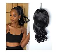 Estensione Coda di Cavallo 100/150g clip in coda di cavallo nero naturale 12-18" brasiliano sciolto onda coulisse coda di cavallo estensioni capelli umani onda capelli umani remy Extension per Capelli