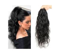 Estensione coda di cavallo 8-28 pollici onda del corpo coda di cavallo parrucchino clip di capelli umani coda di cavallo naturale nero brasiliano clip di capelli remy in onda estensioni dei capelli ri