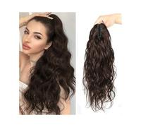Estensione Coda di Cavallo Clip ad artiglio Coda di cavallo Estensioni dei capelli umani Capelli remy brasiliani Estensioni della coda di cavallo dell'onda del corpo # 2 Clip riccia dell'onda marrone