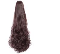 Estensione Coda di Cavallo Clip ad artiglio sintetica lunga e dritta sulle estensioni dei capelli a coda di cavallo Pezzo di capelli a coda di cavallo resistente al calore da 24 pollici for le donne Q