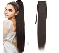 Estensione Coda di Cavallo Clip da 85 cm nell'estensione della coda di cavallo che avvolge il parrucchino sintetico for capelli lunghi e dritti a coda di cavallo for donne resistenti al calore Extensi