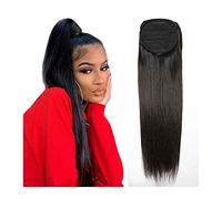 Estensione Coda di Cavallo Coda di cavallo capelli umani 10-22"Estensioni coda di cavallo coulisse dritta Fermagli for capelli Remy brasiliani in pezzi di capelli coda di cavallo dritti for donne nere