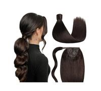 Estensione Coda di Cavallo Coda di cavallo dritta all'osso Pasta magica Avvolgere i capelli umani Clip di coda di cavallo nelle estensioni dei capelli 10-26 pollici Capelli vergini brasiliani Coda di