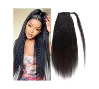 Estensione coda di cavallo Coda di cavallo lisci crespi capelli umani avvolgenti estensione coda di cavallo 10"-26" capelli vergini brasiliani Yaki coda di cavallo dritta clip in posticci for le donne