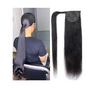 Estensione Coda di Cavallo Coda di cavallo lunga e dritta for donne Estensioni della coda di cavallo avvolgenti for capelli umani 8-32" Clip for capelli Remy malesi di colore naturale in coda di caval