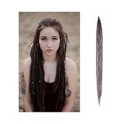Estensione coda di cavallo Dreadlocks fatti a mano da 36 pollici Capelli 5 fili 1,0 cm Trecce sintetiche pre-ciclo all'uncinetto resistenti al calore Estensioni Dreadlock for capelli for le donne Este