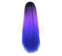 Estensione Coda di Cavallo Estensione coda di cavallo dritta Afro Yaki lunga 22 pollici for donne nere, clip for coda di cavallo con coulisse naturale crespa in pezzi di coda di cavallo sintetici Exte