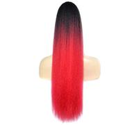 Estensione Coda di Cavallo Estensione coda di cavallo dritta Afro Yaki lunga 22 pollici for donne nere, clip for coda di cavallo con coulisse naturale crespa in pezzi di coda di cavallo sintetici Exte