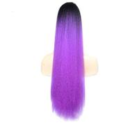 Estensione Coda di Cavallo Estensione coda di cavallo dritta Afro Yaki lunga 22 pollici for donne nere, clip for coda di cavallo con coulisse naturale crespa in pezzi di coda di cavallo sintetici Exte