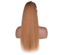 Estensione Coda di Cavallo Estensione coda di cavallo dritta Afro Yaki lunga 22 pollici for donne nere, clip for coda di cavallo con coulisse naturale crespa in pezzi di coda di cavallo sintetici Exte