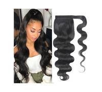 Estensione Coda di Cavallo Estensione della coda di cavallo dei capelli umani dell'onda del corpo Capelli remy brasiliani Avvolgere la coda di cavallo con clip di pasta magica nelle estensioni dei cap