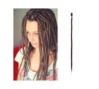 Estensione coda di cavallo Estensioni dei dreadlock fatti a mano da 20 pollici 5 fili Chiusure di dreadlock sintetici Trecce all'uncinetto Capelli 1,0 cm Treccia di torsione finta Capelli Reggae Dread