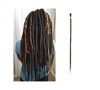Estensione coda di cavallo Estensioni dei dreadlock fatti a mano da 20 pollici 5 fili Chiusure di dreadlock sintetici Trecce all'uncinetto Capelli 1,0 cm Treccia di torsione finta Capelli Reggae Dread