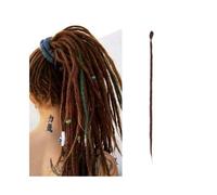 Estensione coda di cavallo Estensioni dei dreadlock fatti a mano da 20 pollici 5 fili Chiusure di dreadlock sintetici Trecce all'uncinetto Capelli 1,0 cm Treccia di torsione finta Capelli Reggae Dread