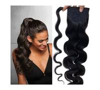 Estensione coda di cavallo Intorno alla testa con coulisse, copricapo for donna, coda di cavallo, onda del corpo, fermagli for capelli umani in estensioni brasiliane di capelli umani Remy per l'uso qu
