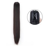 Estensione coda di cavallo Long Ponytail Extension, 24" Straight Claw Clip Ponytail Hair Extensions Natural Looking Heat Resistant Synthetic Ponytail Hairpiece for Women Coda di cavallo in capelli ver