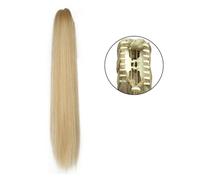Estensione coda di cavallo Long Ponytail Extension, 24" Straight Claw Clip Ponytail Hair Extensions Natural Looking Heat Resistant Synthetic Ponytail Hairpiece for Women Coda di cavallo in capelli ver