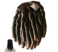 Estensione coda di cavallo riccia con pettine Parrucche vittoriane ricce a spirale marrone chiaro con fiocco per donna