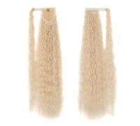 Estensione coda di cavallo riccia in da 85 cm - Perfetta for la permanente al mais(Black13)