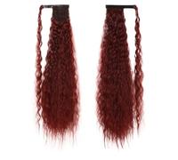 Estensione coda di cavallo riccia in da 85 cm - Perfetta for la permanente al mais(Black14)