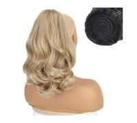 Estensione coda di cavallo Short Drawstring Ponytail Hair Extension for Women, 18 Inch Natural Wave Ponytail Extension Clip in Synthetic Wave Ponytail Hairpiece Parrucchino a coda di cavallo per le do
