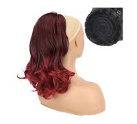 Estensione coda di cavallo Short Drawstring Ponytail Hair Extension for Women, 18 Inch Natural Wave Ponytail Extension Clip in Synthetic Wave Ponytail Hairpiece Parrucchino a coda di cavallo per le do