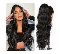 Estensione coda di cavallo Tessuto dei capelli vergini estensioni dei capelli brasiliani 100 g/set lungo 26 pollici onda del corpo coulisse coda di cavallo coda di cavallo capelli umani for le donne